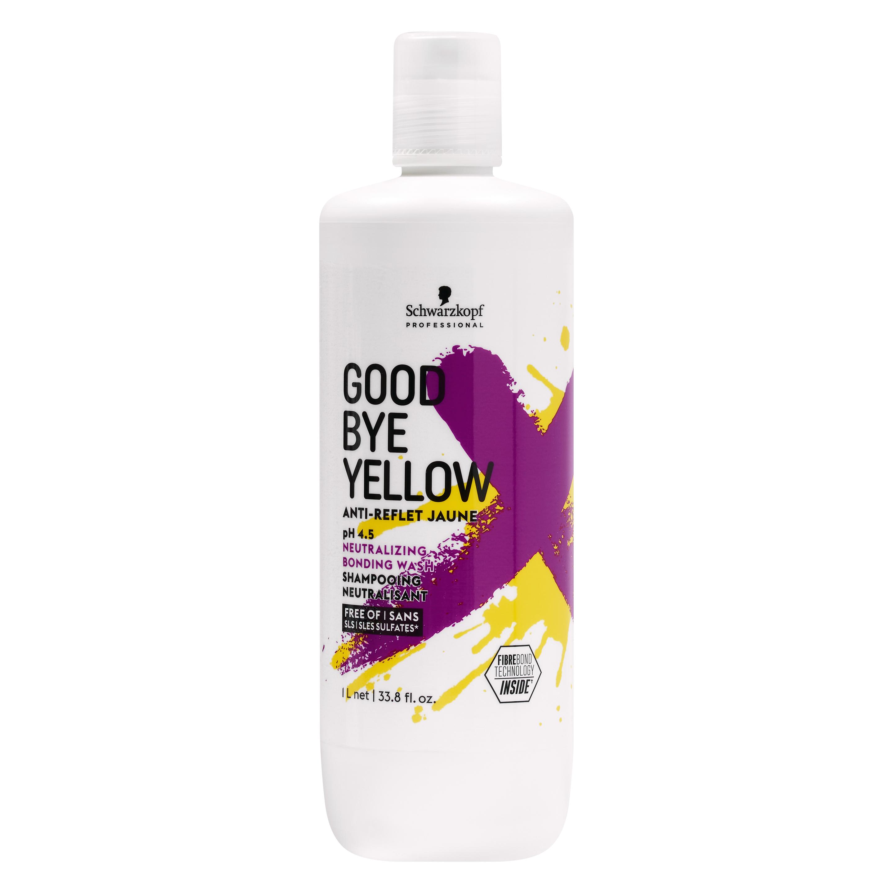 Schwarzkopf Goodbye Yellow Neutralizing Bonding Wash Shampoo (Flüssiges Shampoo, 1000 ml) (Schwarzkopf Professional)