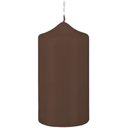 Kopschitz Kerzen 6 Stumpen Kerzen Spitzkopf Mocca 300 x Ø 80 mm