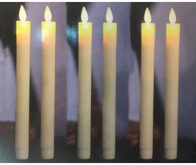 Uplift Treasures Remote Control LED Taper Candle With Moving Flame set Of 12