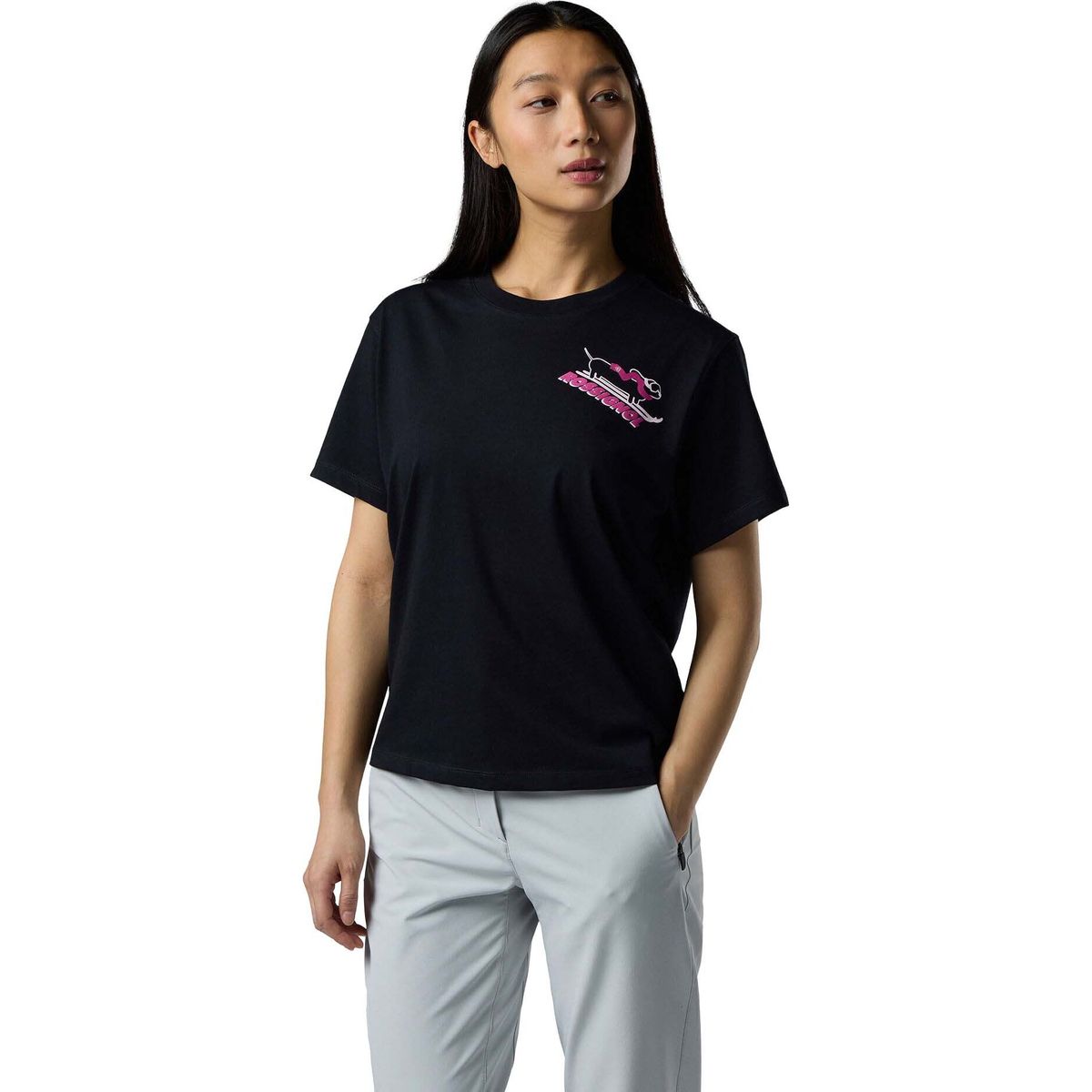 Rossignol W Waterfall Relax Tee black (200) L RLPWY02 20000L
