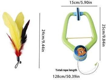 Uplift Picks Interactive Door Hanging Cat Toy With Swinging Feathers And Replaceable Prey Attachments 06