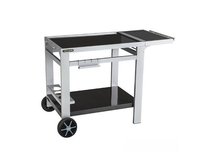 Desserte - Cook'in Garden - MEDIA L pour plancha en acier avec tablette rabattable et roulettes