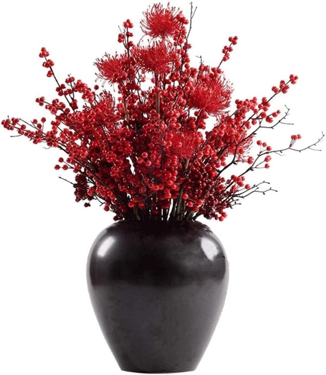Kunstorchidee Boeket Phalaenopsis - Rood - Natuurlijke Look