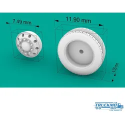 ModelPrint 3D-Bausätze US Truck Radsatz Vorderachse Z-001