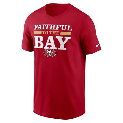 T-Shirt NIKE "Nike T-Shirt San Francisco 49ers Nike Faithful Fan", Damen, Gr. L, rot, 100% Baumwolle, Shirts T-Shirt