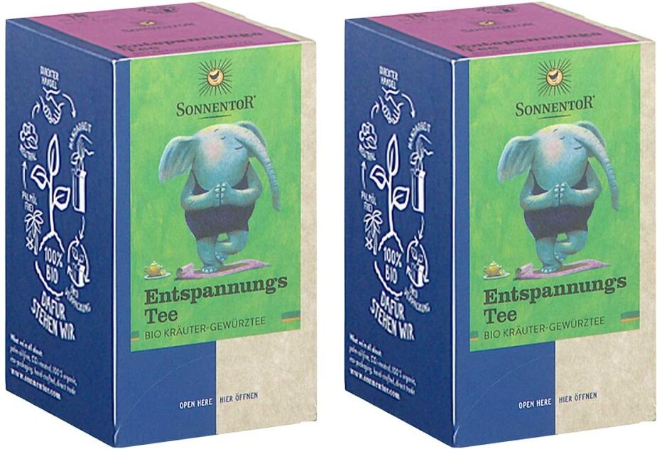 SONNENTOR Entspannungstee Bio Gewürz Kräutertee 2x18stk