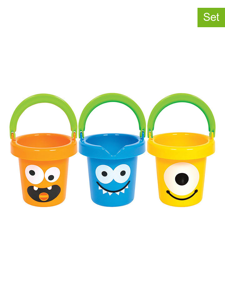 GOWI 3er-Set: Eimer "Lustige Monster" - ab 12 Monaten - onesize
