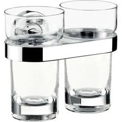 Emco Doppel-Glashalter Polo Nr. 072500100 chrom, Kristallglas klar