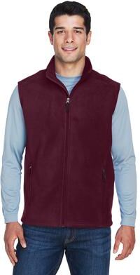 CORE365 88191 Men's Journey Fleece Vest in Burgundy size Medium