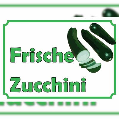 HB-Druck Frische Zucchini Verkaufsschild Hofladen Verkaufsförderung A6 (105x148mm)