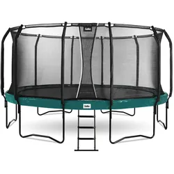Salta Trampolin First Class Ø 487 cm mit Sicherheitsnetz und Leiter grün
