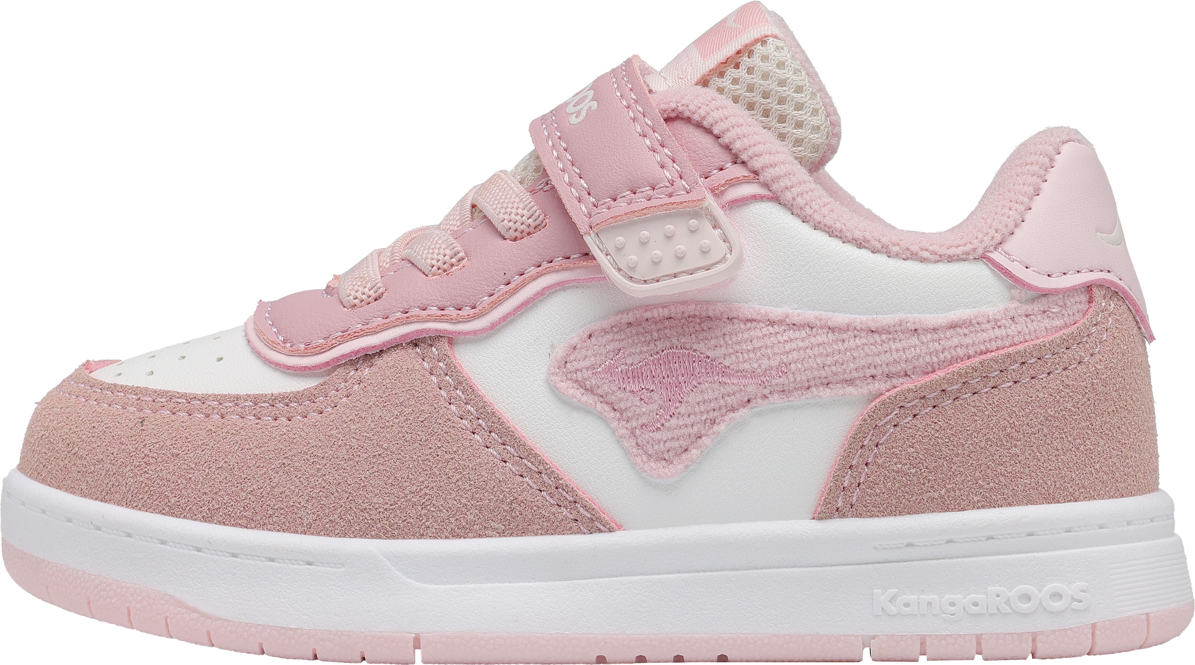 Sneaker KANGAROOS "K-CPI IZEL EV", Mädchen, Gr. 22, Textil, beige (frost pink, cool beige), Synthetik, Schuhe Sneaker