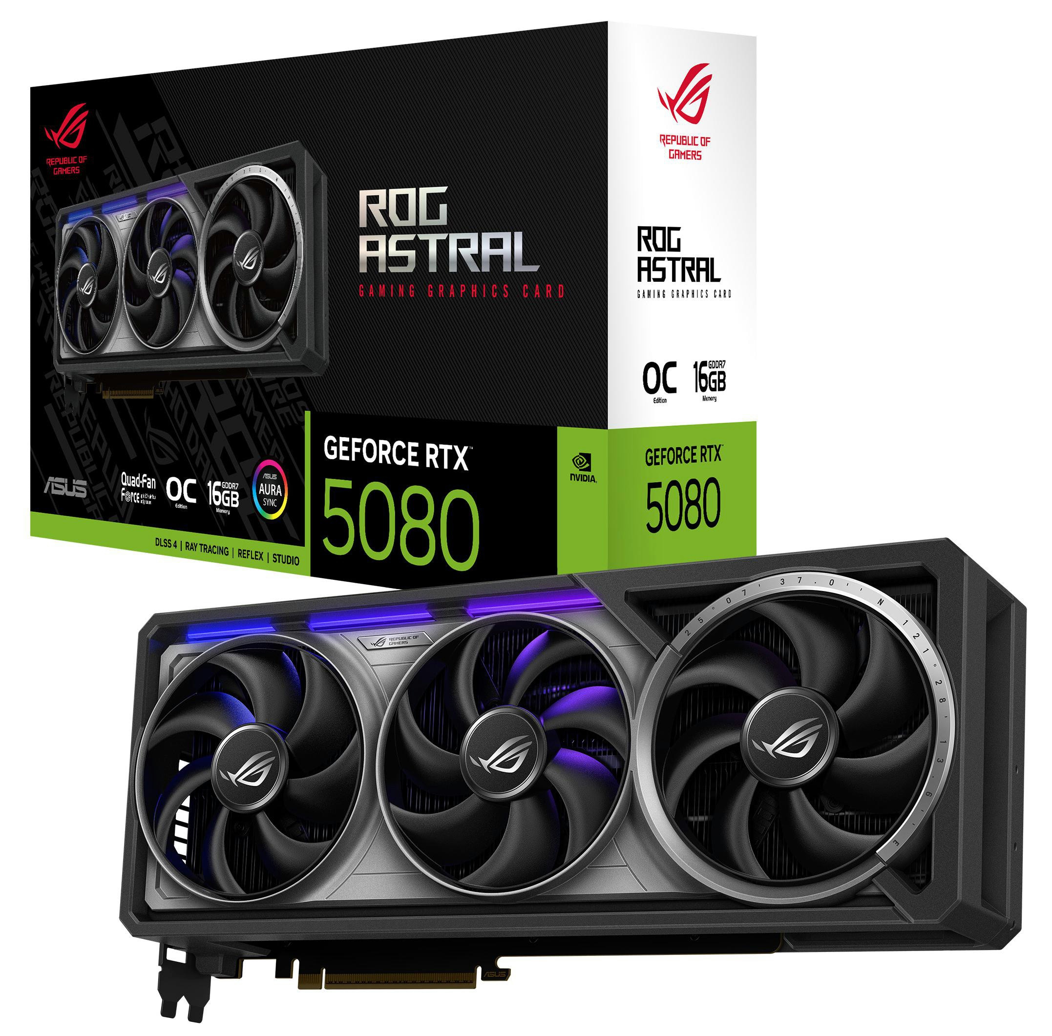 ASUS ROG ASTRAL GeForce RTX 5080 OC ROG-ASTRAL-RTX5080-O16G-GAMING Grafikkarte 16 GB