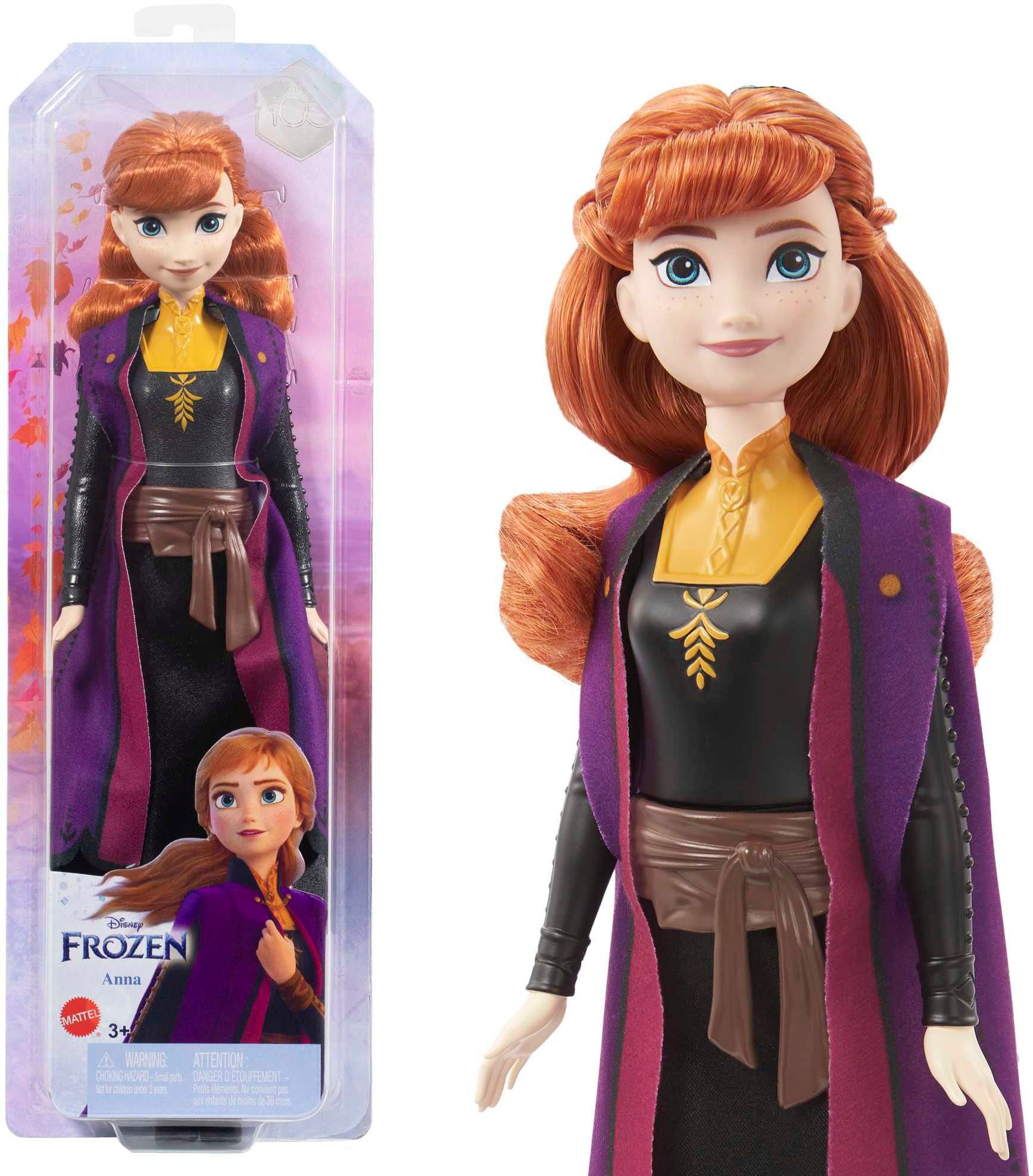 Anziehpuppe MATTEL "Disney Die Eiskönigin, Anna (Outfit Film 2)", bunt, Puppen, Kinder, Anziehpuppe, inklusive Accessoires