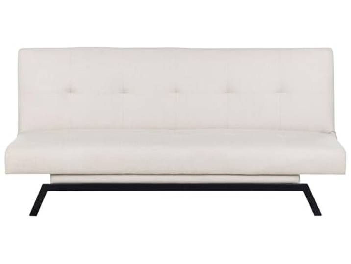 Minimalistisches Schlafsofa Cremeweiß aus Polyester Metallfüße Leeds