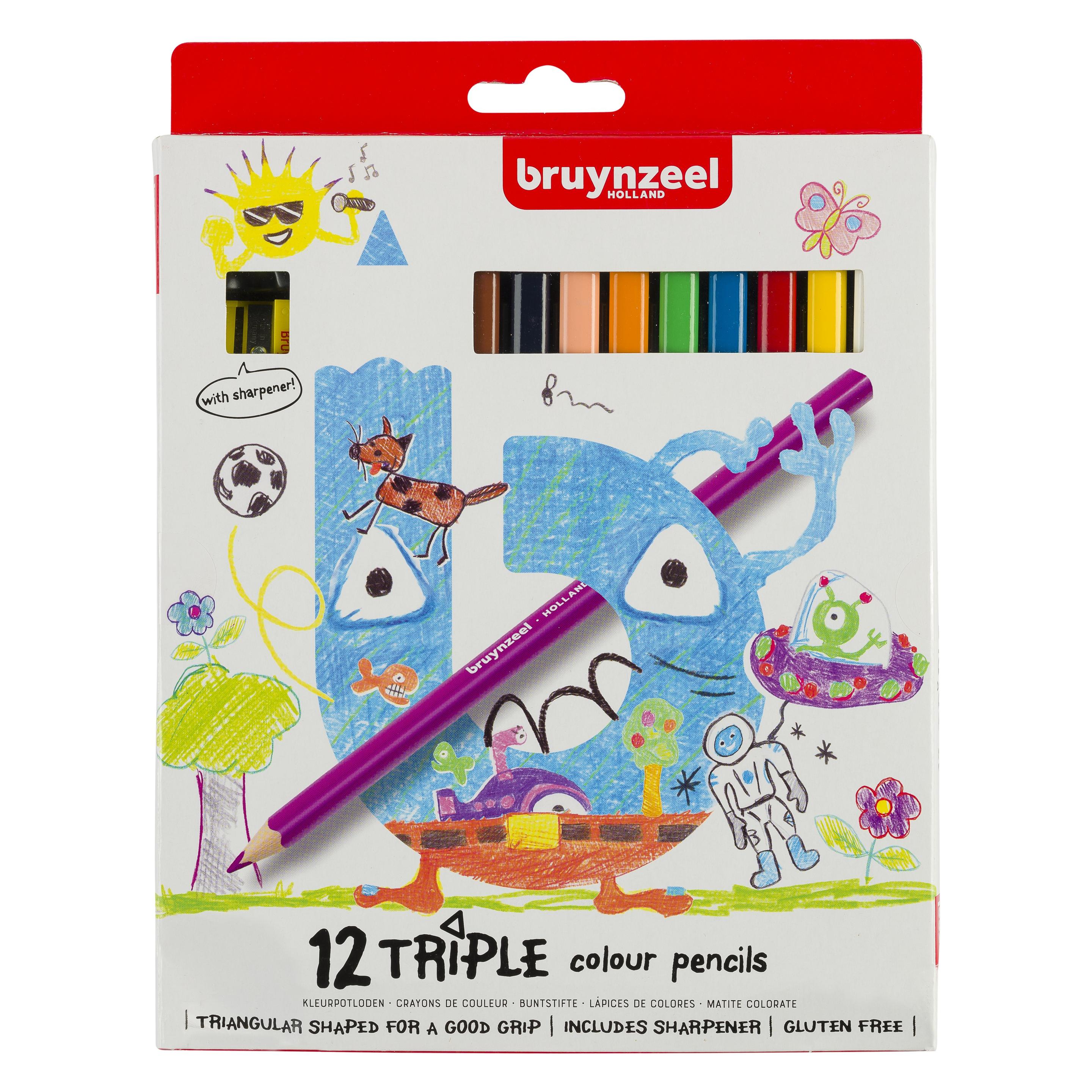 Bruynzeel Buntstifteset Kids Triple (12x) (60119012)