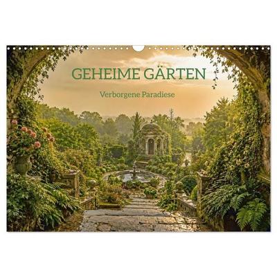 GEHEIME GÄRTEN - Verborgene Paradiese (Wandkalender 2027 DIN A3 quer), CALVENDO Monatskalender