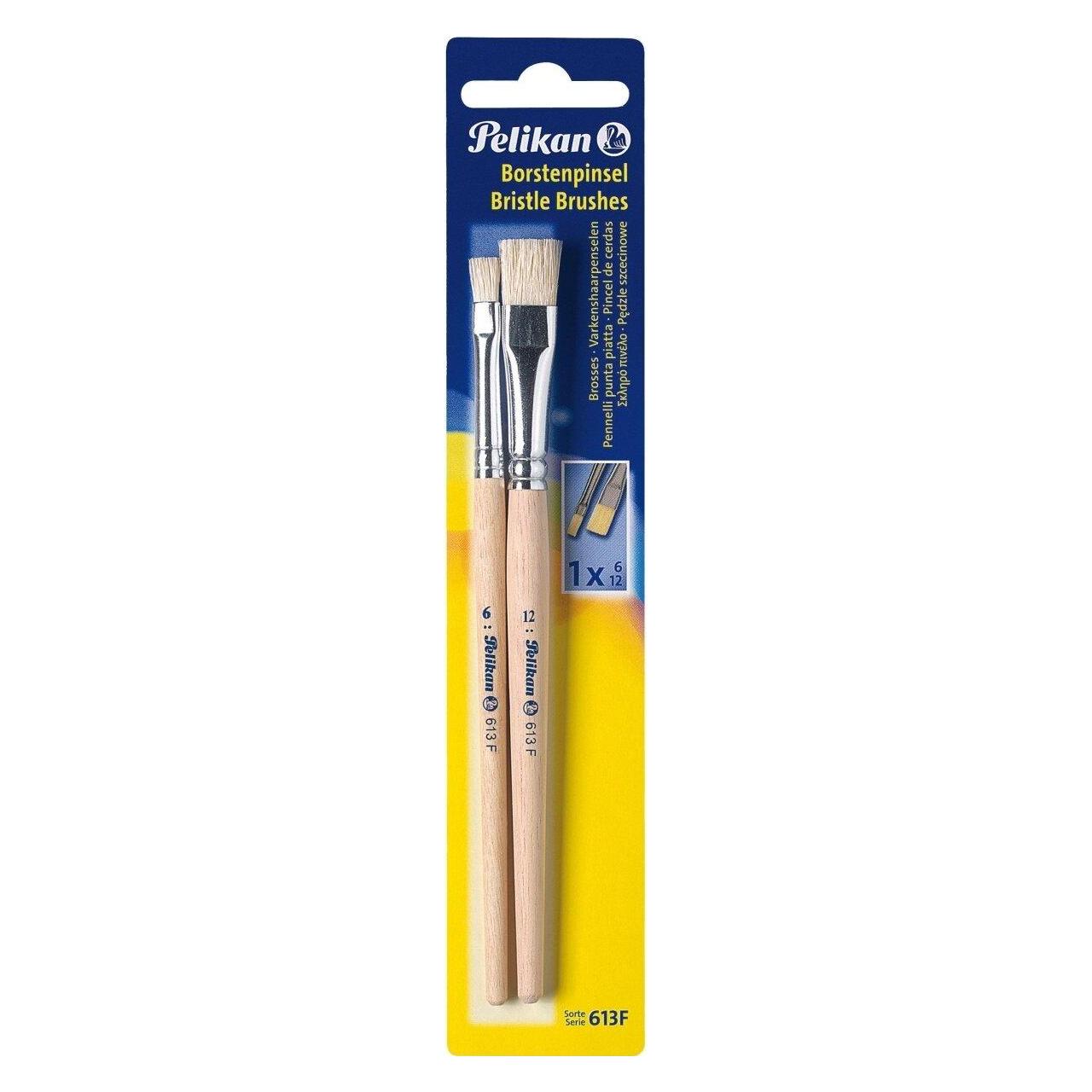 Pelikan Pinsel Sorte 613F, Grösse 6 und 12 (12 mm) (720383)