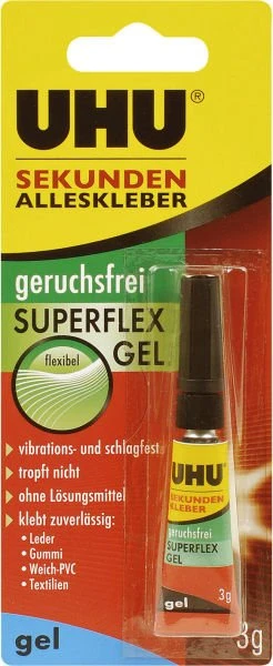 UHU Sekundenkleber SUPERFLEX GEL, 3 g in Tube