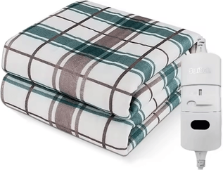 Inspire Essentials Electric Heated Mattress Pad EU Plug 220V Double Body Warmer 70x150cm gray And Green