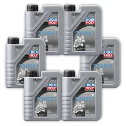 6x Motoröl LIQUI MOLY 1504 Motorbike 2T Teilsynthetisch 1 Liter ISO L-EGC