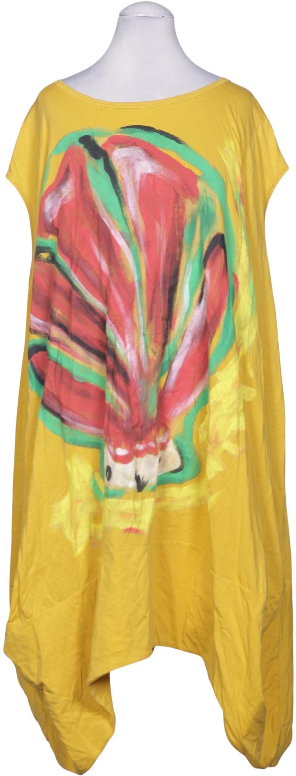 Rundholz Damen Kleid, Gelb, Gr. S, kein / Etikett - Second Hand