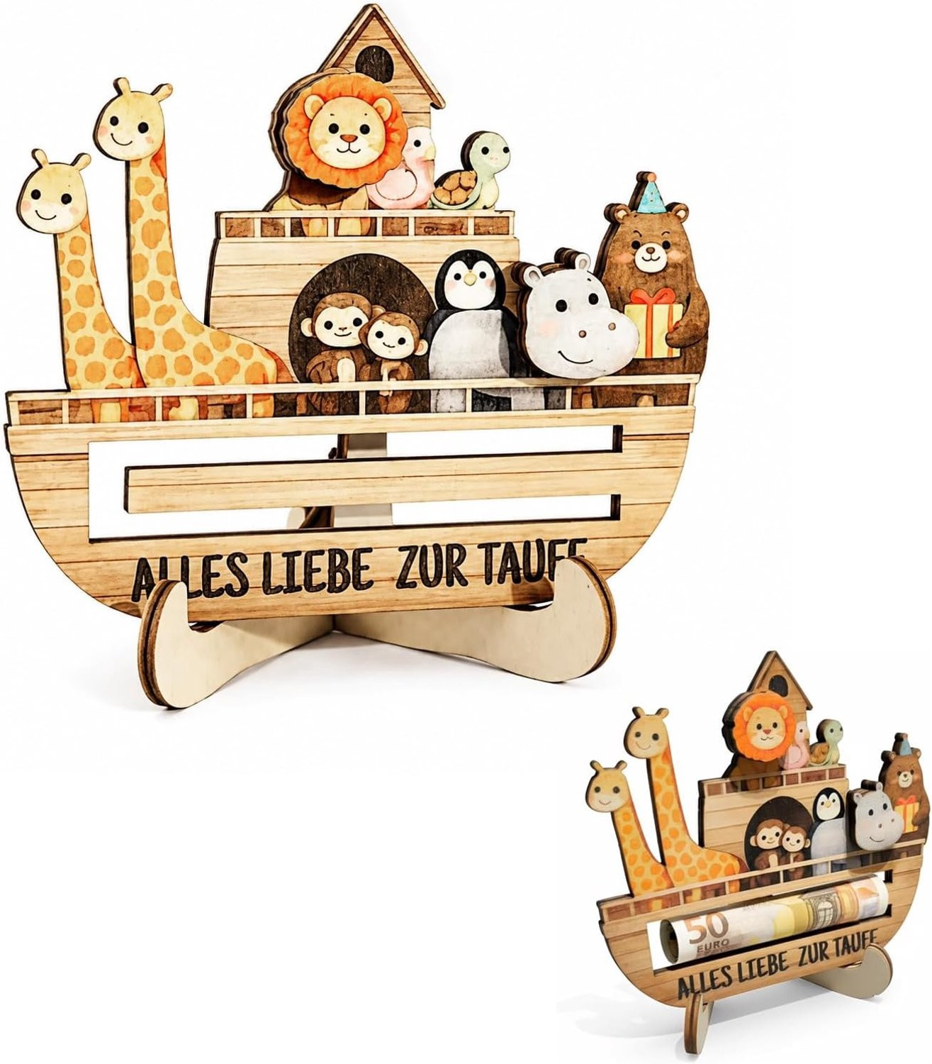 Uniek houten doopcadeau met lasergravure voor kinderen