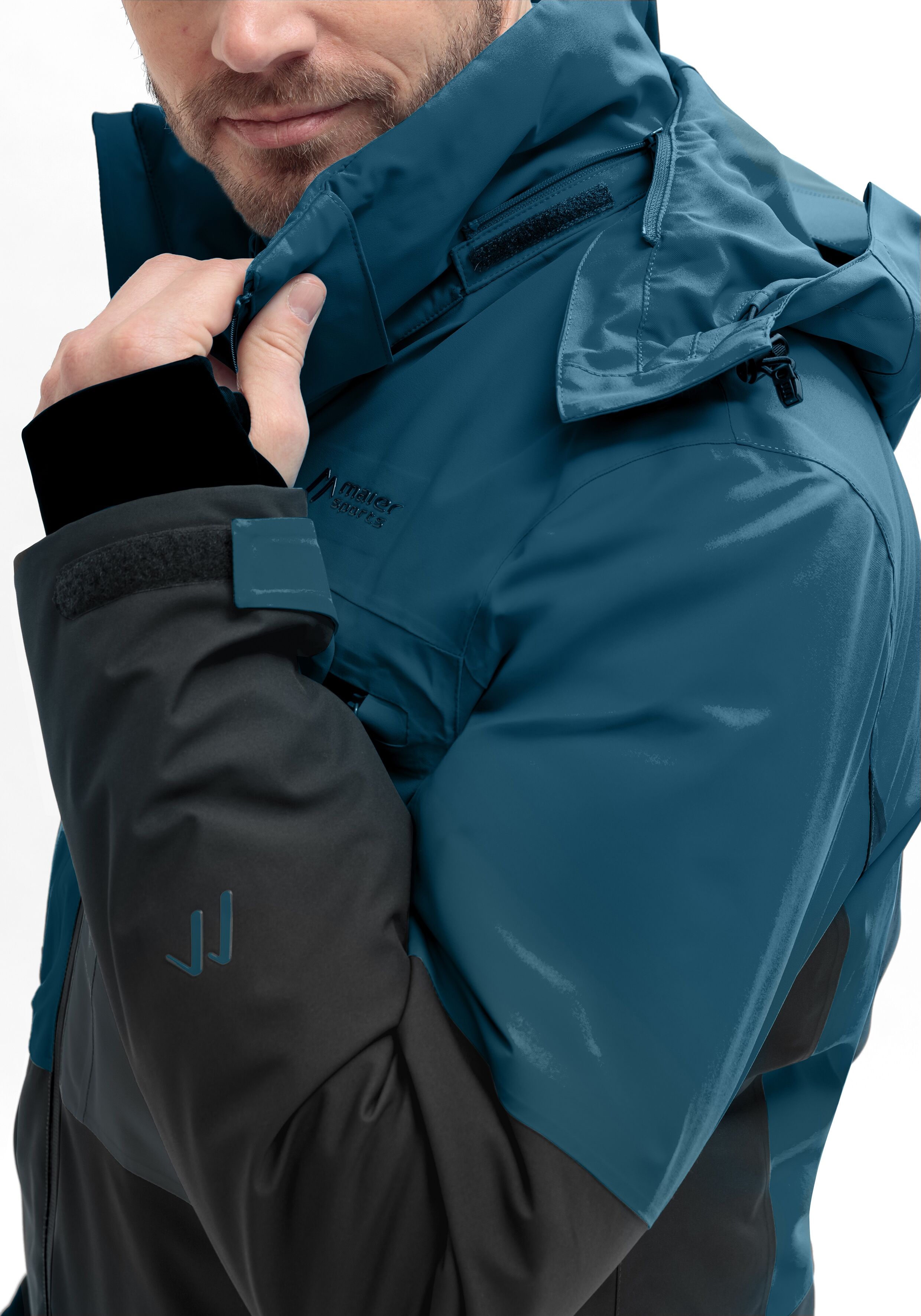 Skijacke MAIER SPORTS "Roccarasa M", Herren, Gr. 50, blau (saphirblau), 100% Polyester, Jacken Skijacke, Herren Winterjacke wasserdicht u. atmungsaktiv saphirblau 50