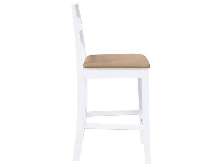 NEUF Siège Haut - chaise de bar à dos haut Tabourets de bar avec coussins - (lot de 2) - Fauteuils cuisine blanc bois 3680