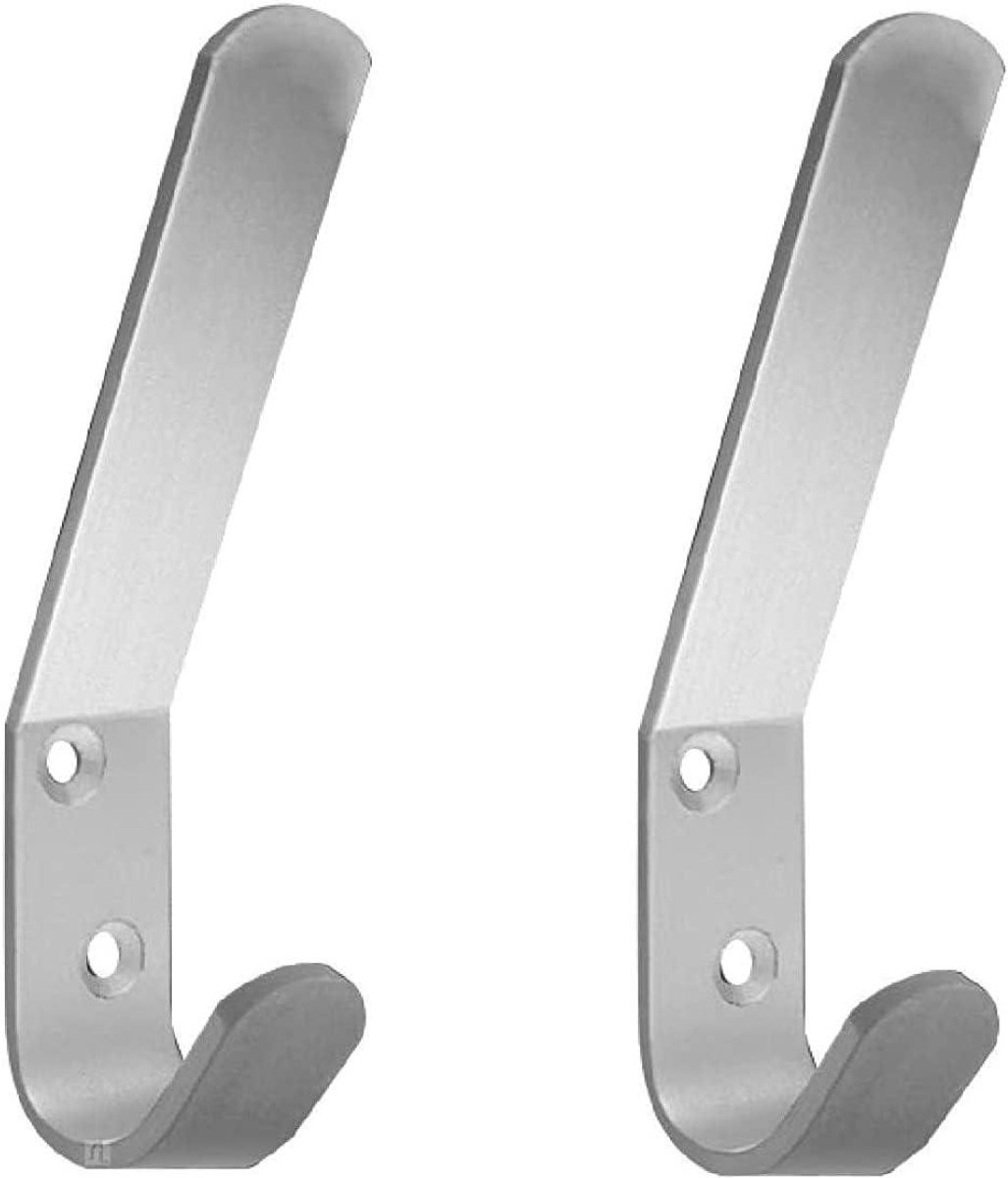 Aluminium Wandhaak voor Hoeden en Jassen met Aluminium Afwerking