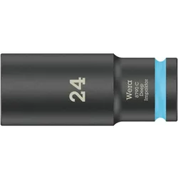 Wera 8790 C Impaktor Deep Steckschlüsseleinsatz mit 1/2"-Antrieb Cyan - 05004839001 - Cyan