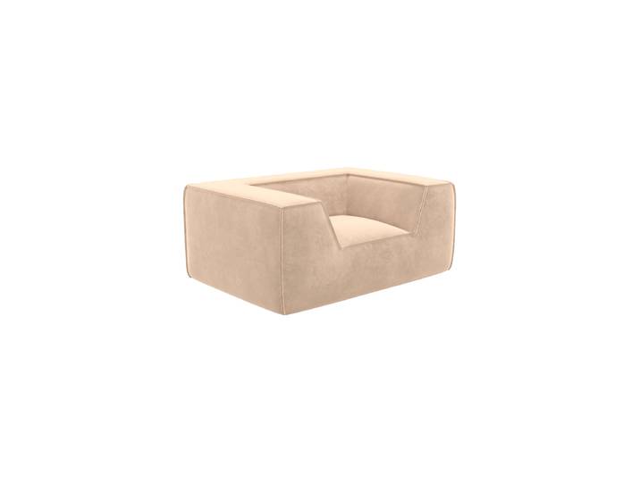Design Loungesessel „Lorenza“ mit Samtbezug Samtbezug Beige BLOOMINGLOFT Collection
