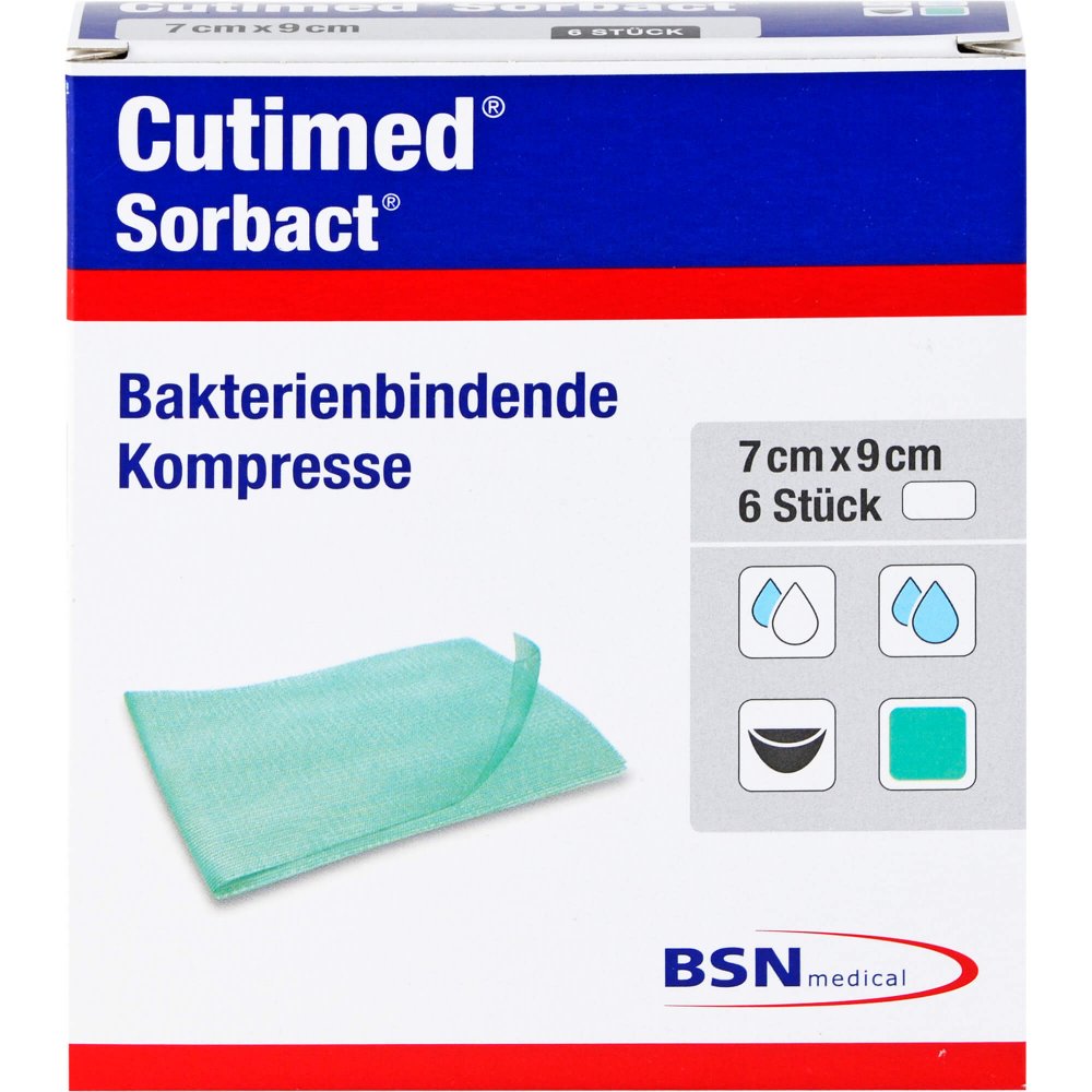 B2B Medical GmbH Cutimed Sorbact Kompressen 7x9 cm 12596245