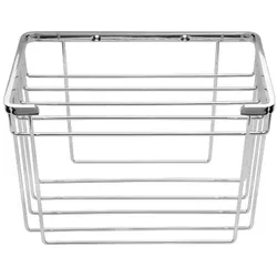 ASW Gästehandtuchkorb offen Standard mit Ablage inklusive Befestigung, 260 mm x 150 mm x 190 mm in edelmatt
