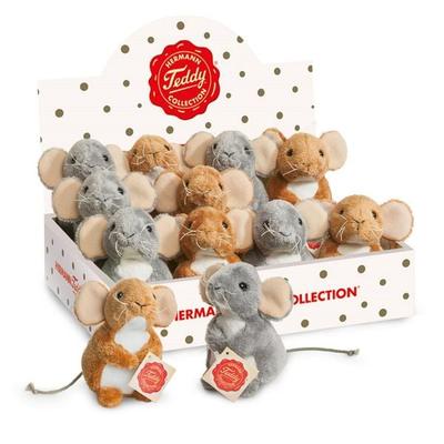 Teddy Hermann 92603 - Maus Plüschtier, 11 cm, sortiert, 1 Stück