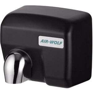 Air-Wolf Händetrockner Serie E, 10-404, Warmluft, schwarz, Infrarot, vollautomatisch, 2400 Watt, aus Metall
