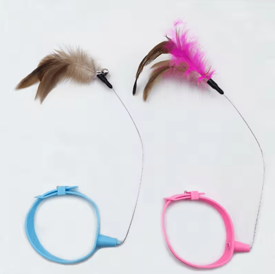 Inspire Curations Feather Flutter Cat Wand Toy Interactive Cat Feather Toy For Endless Chase & Play 2pcs