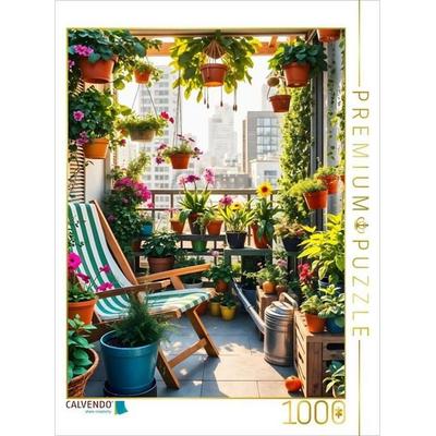 CALVENDO Puzzle Sommer auf dem Balkon | 1000 Teile Lege-Größe 64x48cm Foto-Puzzle für glückliche Stunden