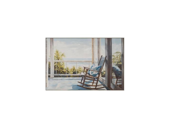 Handbemaltes, gerahmtes Bild „Meerblick II“ 80 x 120 cm Multicolor Crea Collection