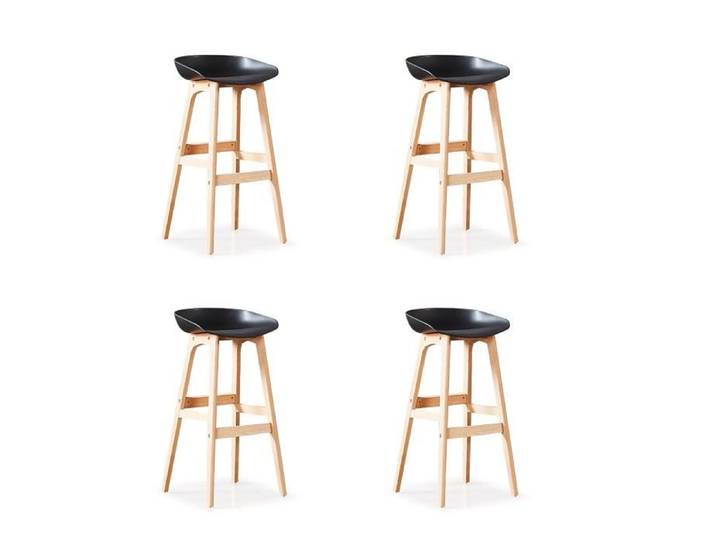 Lot de 4 chaises hautes noire - Bera - DESIGNETSAMAISON