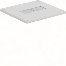 Hager FZ871D Verschlussplatte schiebbar für Schrank univers, IP54, SKI, unten, 20x350x400 mm