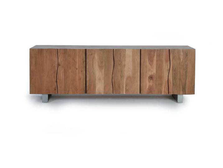 Buffet en bois d'acacia et métal