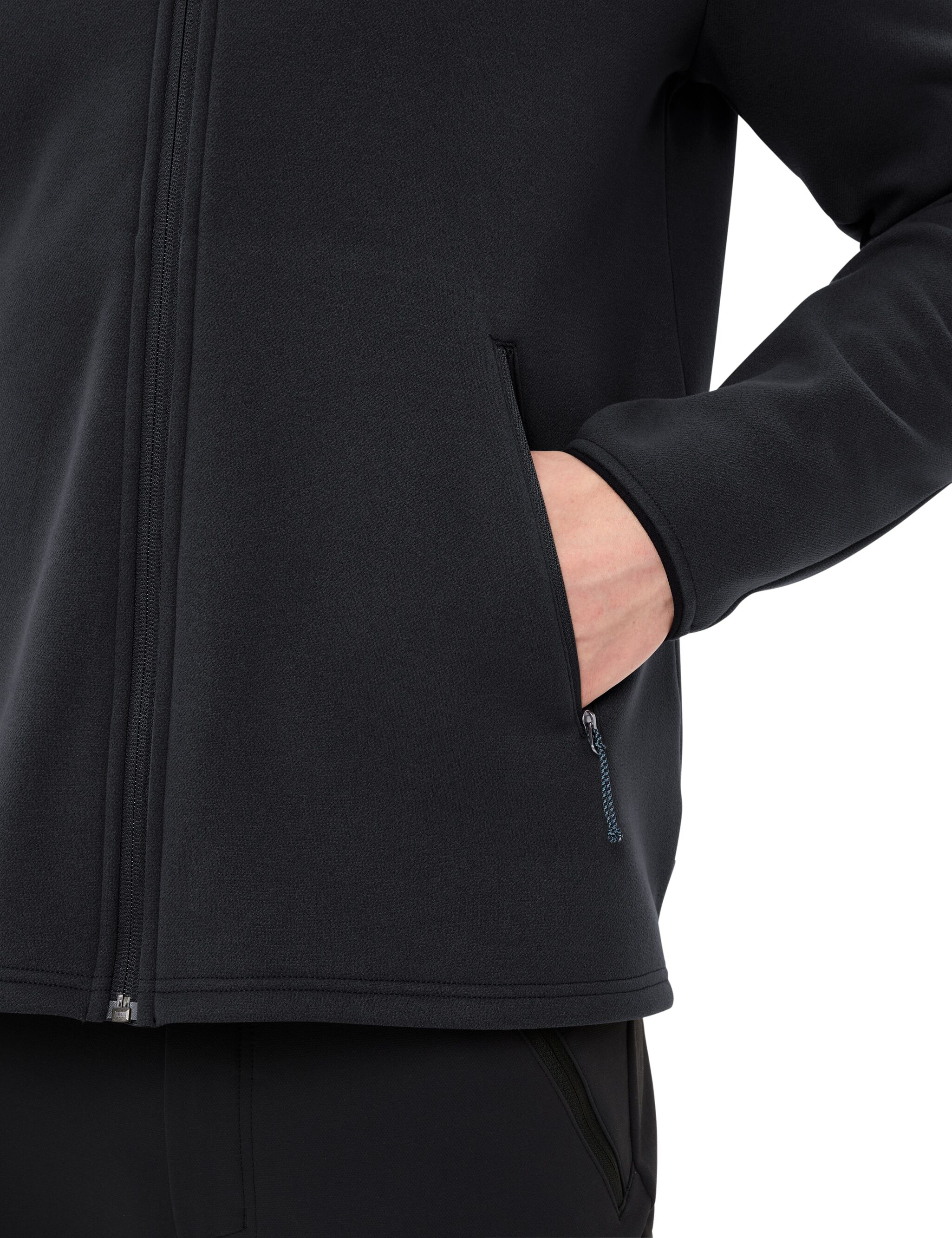 Fleecejacke VAUDE "MEN'S IDRIS FLEECE HOODY", Herren, Gr. 3XL, schwarz, Obermaterial: 100% Polyester. Futter: 100% Polyester, Jacken Fleecejacke, mit Kapuze, schnell trocknend, aus Polyester schwarz 3XL