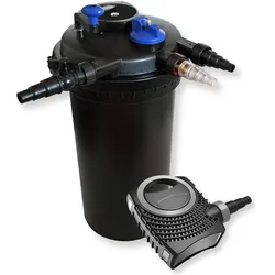 Wiltec, Brunnen + Gartenteich, XXL Set Druckfilter 30000l 18W UVC Teichklärer 70W Teichpumpe 487