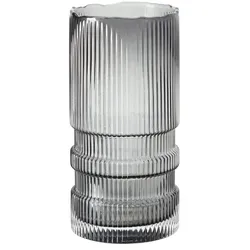 HOME STORY Vase   ¦ grau ¦ Glas ¦ Maße (cm): H: 25  Ø: 12.0