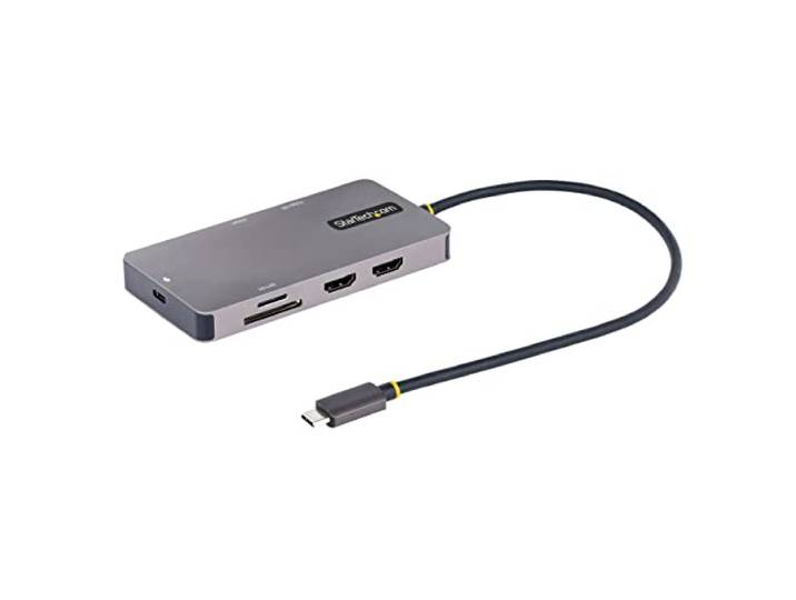 StarTech 8-in-1 USB-C Mini Dock, Dubbele 4K 60Hz HDMI, GbE, SD, 100W