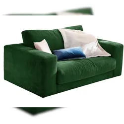KAWOLA Doppelsessel MADELINE Loveseat Cord smaragd