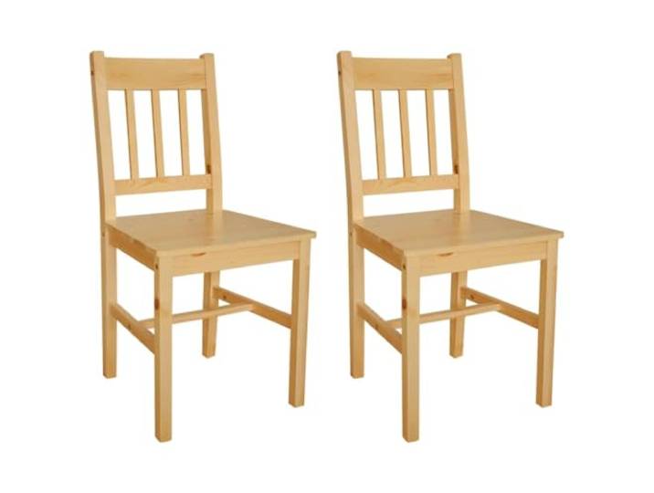 KTHLBRH Esszimmerstühle 2 STK. Massives Kiefernholz Stuhl Set für Küche Ergonomisches Design, glatte Lackierung, pflegeleicht, stabil, belastbar bis 110 kg