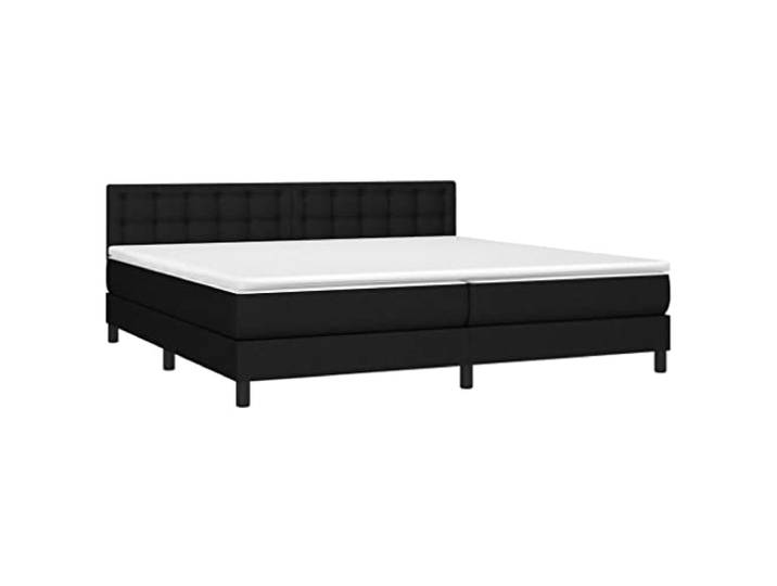 vidaXL Boxspringbett mit Matratze Schwarz 200x200 cm Stoff