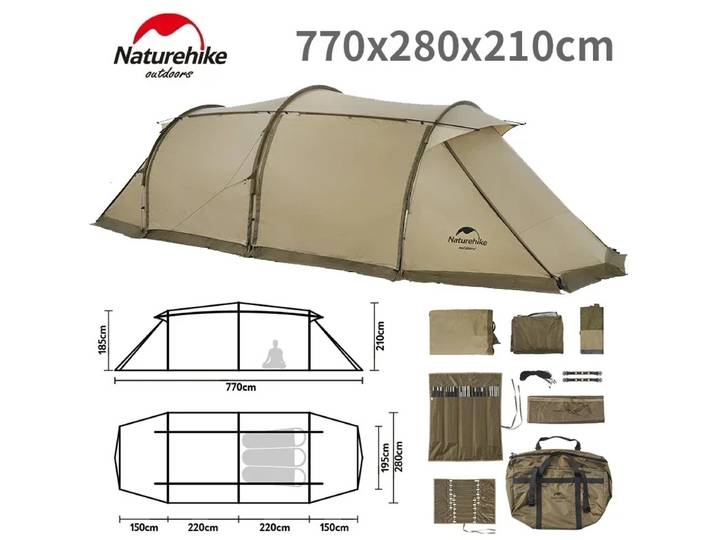Naturerandonnée bélier Alpha Tunnel tente Camping voyage en plein air 4 saisons tente à boucle étendue pour 4-6 personnes géodésique grand espace tente